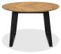 Emerson Rustic Oak & Peppercorn 4 Seater Circular Dining Table by Bentley Designs | Style Our Home
