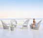 Kingston White Grey Side Table/Stool