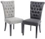 Jansen Dark Grey Buttonback Dining Chair - Style Our Home