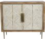 Linden Bone and Mango Wood 2 Door Cabinet by Libra | Style Our Home