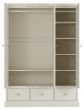 Ashby Soft Grey Tripe Wardrobe - Limited Availability