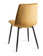 Upholstered Mustard Velvet Chair with Black Frame (Pair)