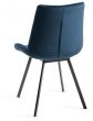 Fontana - Blue Velvet Fabric Chairs with Grey Hand Brushing on Black Powder Coated Legs (Pair) from Style Our Home