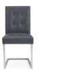 Tivoli Dark Oak 4-6 Seater Table & 4 Cantilever Chairs in Mottled Black Faux Leather by Bentley Designs | Style Our Home