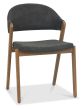 Camden Rustic Oak 4-6 Seater Table & 2 Side Chairs in Dark Grey Fabric & Small Bench by Bentley Designs | Style Our Home