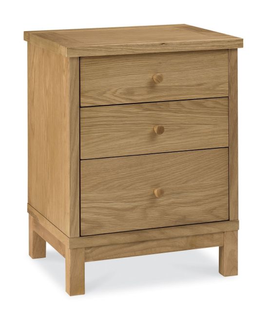 Atlanta Oak 3 Drawer Nightstand - Style Our Home