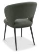Luca - Green Fabric Chair with Matt Black Legs (Pair) by Bentley Designs | Style Our Home