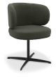 Marcel - 360° Swivel Chair in a Green Boucle Fabric with Black Legs (Pair) by Bentley Designs | Style Our Home