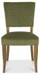 Logan Rustic Oak Upholstered Chair - Cedar Velvet Fabric (Pair) by Bentley Designs | Style Our Home