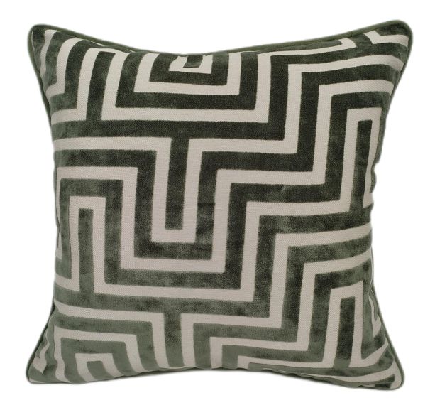 Maze Cut Velvet Pm Sage by Malini | Style Our Home