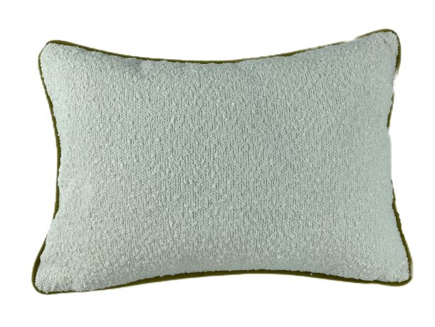Dble Side Boucle With Contrast Piping Swampgreen by Malini | Style Our Home