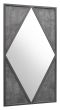 Renzo Zinc & Dark Grey Rectangular Wall Mirror | Style Our Home