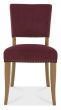 Marque Rustic Oak Upholstered Chair - Crimson Velvet Fabric (Pair) - Style Our Home