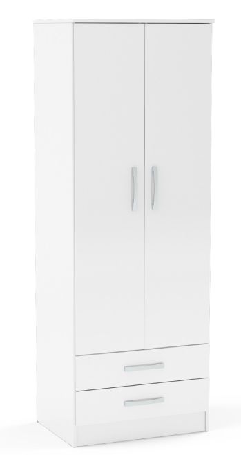 Lynx White 2 Door Combi Wardrobe