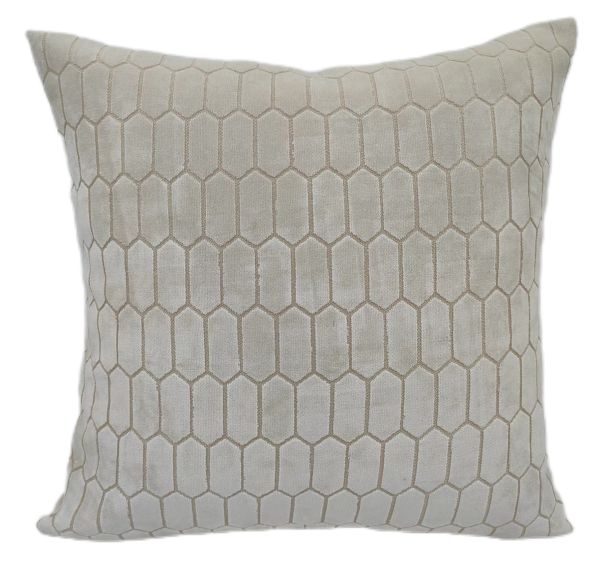 Cut Velvet Honeycombe Ivory by Malini | Style Our Home