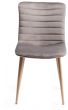 Oakham Scandi Oak 4-6 Seater Table - Dark Grey Legs & 4 Eriksen Grey Velvet Chairs by Bentley Designs | Style Our Home