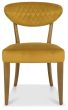 Ellipse Rustic Oak Upholstered Chair - Mustard Velvet Fabric (Pair) by Bentley Designs | Style Our Home