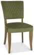 Logan Rustic Oak Upholstered Chair - Cedar Velvet Fabric (Pair) by Bentley Designs | Style Our Home
