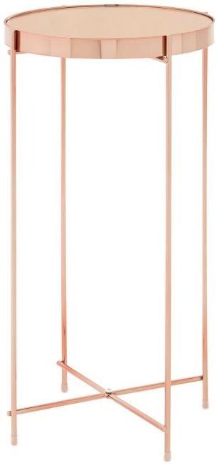 Axel Rose Gold Tall Side Table by Prestige |Style Our Home