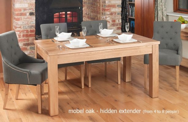 Baumhaus Mobel Oak Extending Dining Table (4 - 8 Seater) (Dining Table) - Style Our Home