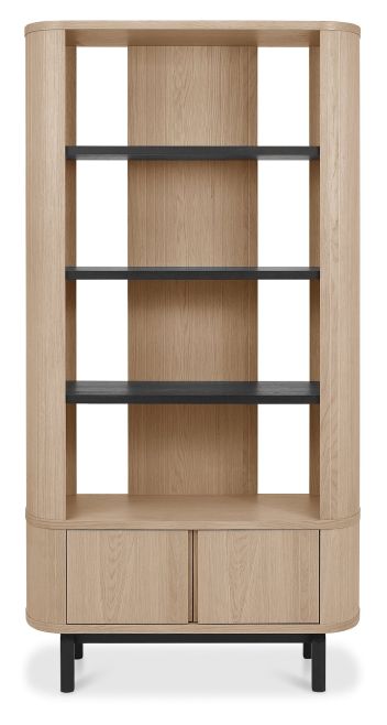 Vega Scandi Oak & Peppercorn Display Unit by Bentley Designs | Style Our Home