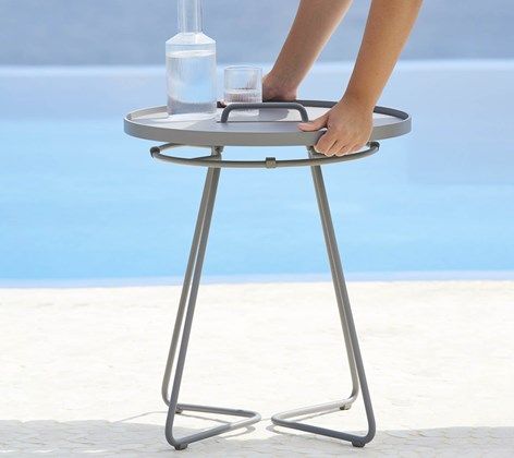 On-The-Move Small Light Grey Side Table by Cane-line | Style Our Home