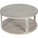Bedford Solid Carved Wooden Coffee Table in Whitewash Finish