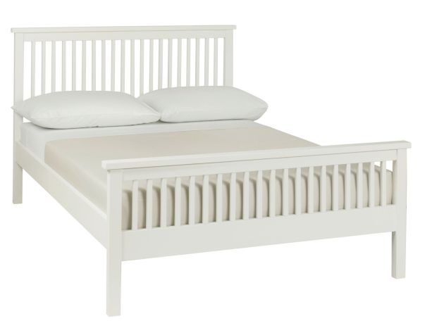 Atlanta White 122cm High Footed Bedstead - Style Our Home