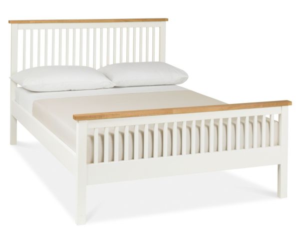 Atlanta Two Tone 150cm High Footed Bedstead - Style Our Home