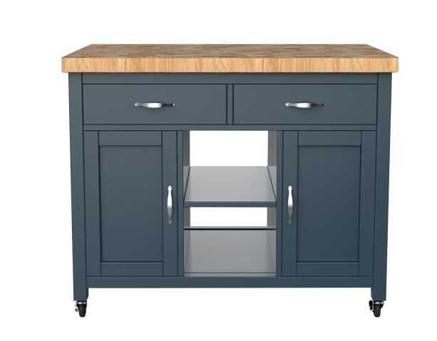 Kitchen Island (Blue) with Butchers Block by Baumhaus | Style Our Home