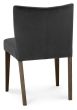 Turin Glass 4 Seater Table - Dark Oak Legs & 4 Low Back Chairs in Gun Metal Velvet by Bentley Designs | Style Our Home