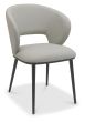 Luca - Grey Faux Leather Chair with Matt Black Legs (Pair) by Bentley Designs | Style Our Home