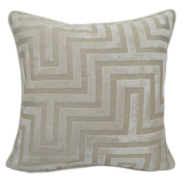 Maze Cut Velvet Pm Ivory by Malini | Style Our Home