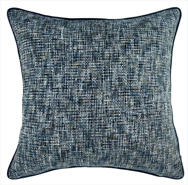 Soft Textured Weave Cushion Blue by Malini | Style Our Home