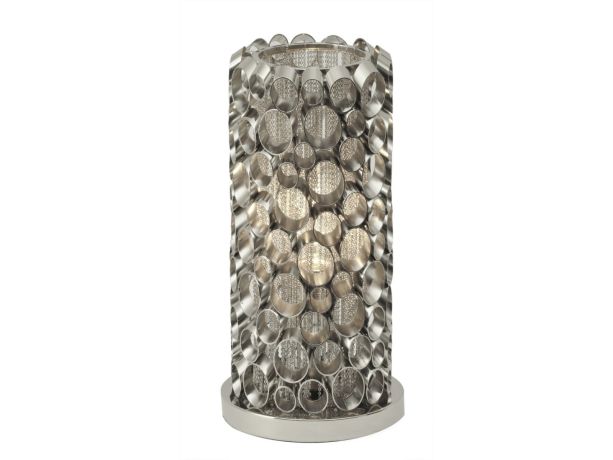 Venus Nickel Tube Table Lamp E27 60W by Libra Designs | Style Our Home
