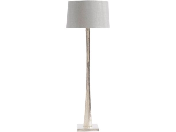 Iconic Trinity Silver Aluminium Floor Lamp With Grey Shade  By Libra | Style Our Home