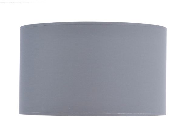 Grey and Silver Lined Drum Lampshade (20") By Libra | Style Our Home