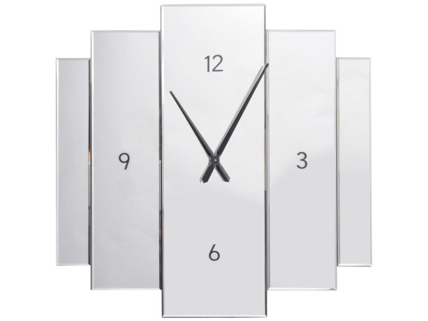 Aruna Modern Mirrored Wall Clock by Libra Designs | Style Our Home
