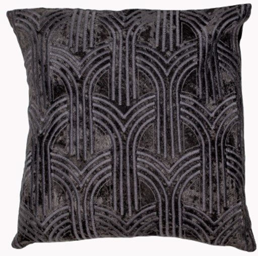 Velvet Art Deco Arbles Emb Black by Malini | Style Our Home