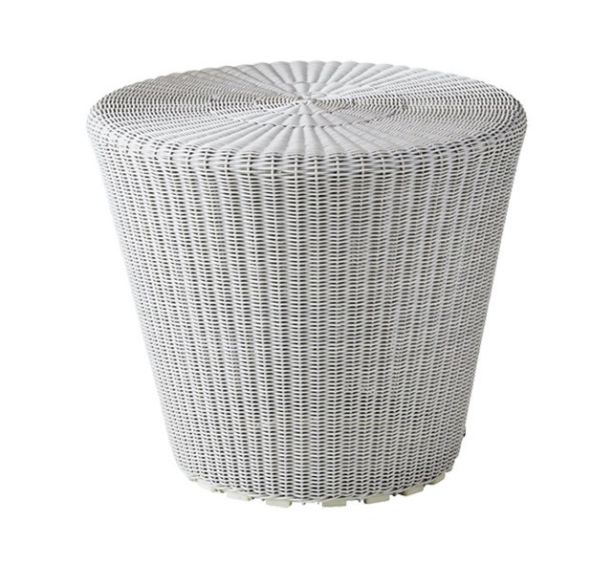 Kingston White Grey Side Table/Stool