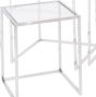 Linton Stainless Steel And Glass Set Of 3 Nesting Tables - Style Our Home