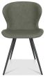 Arlo - Olive Vintage Faux Leather Chair with Black Legs (Pair)