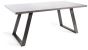 Hirst Grey Painted Tempered Glass 6 Seater Dining Table with Grey Legs by Bentley Designs | Style Our Home
