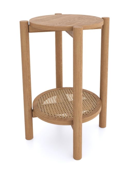 Halmstad Natural Oak Round Side Table by Hertiance Furniture | Style Our Home