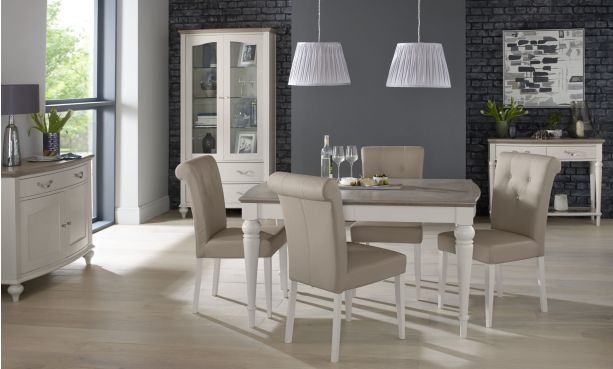 Montreux Washed Oak & Soft Grey 4-6 Extension Dining Set - Style Our Home