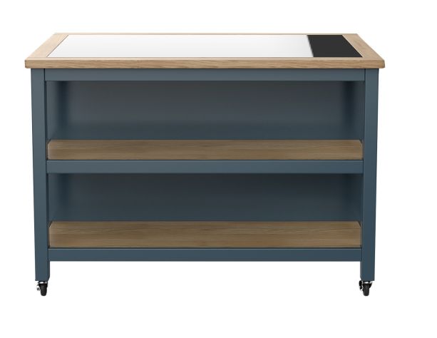 Kitchen Island (Blue) Open with Breakfast Bar by Baumhaus | Style Our Home