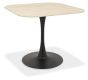 Carter Beige Sintered Stone Square Bistro Table with Black Base by Bentley Designs | Style Our Home