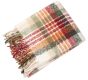 Faux Mohair Throw Orange/Green Plaid by Malini | Style Our Home