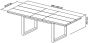 Tivoli Dark Oak 6-8 Seater Table & 6 Cantilever Chairs in Gun Metal Velvet by Bentley Designs | Style Our Home