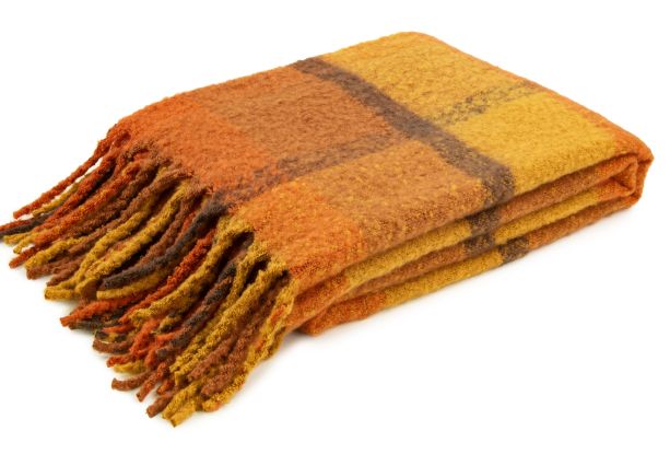 Faux Mohair Throw Rustic Plaid by Malini | Style Our Home